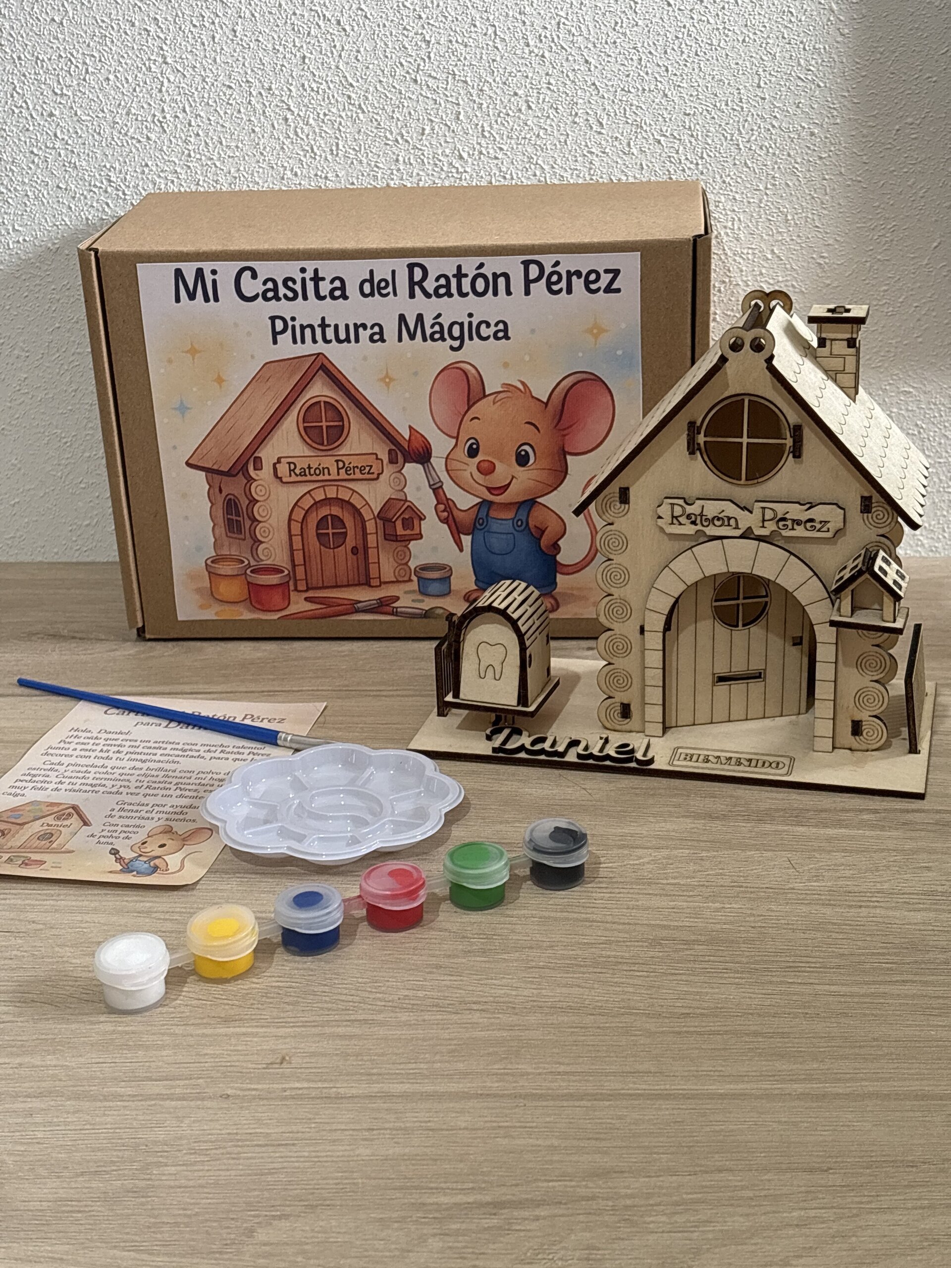 Caja ratón Pérez con pintura - 2